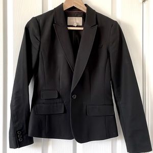 Banana Republic suit blazer, black, size 2P